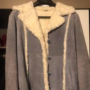 Wilson’s Leather suede baby blue coat